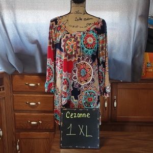 Cezanne Floral Mandala Dress 1XL